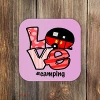 Love Camping Cartoon Coaster thumb 0