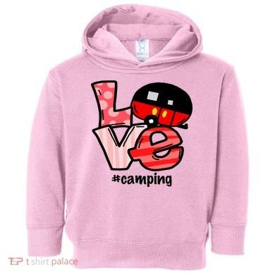 Love Camping Cartoon Toddler Hoodie