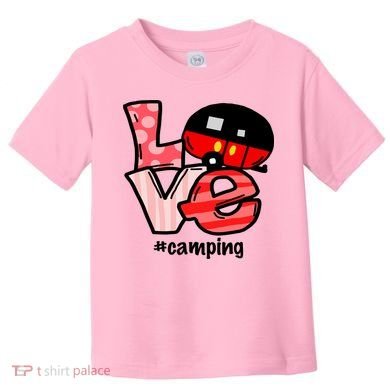 Love Camping Cartoon Toddler T-Shirt