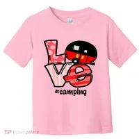 Love Camping Cartoon Toddler T-Shirt thumb 0
