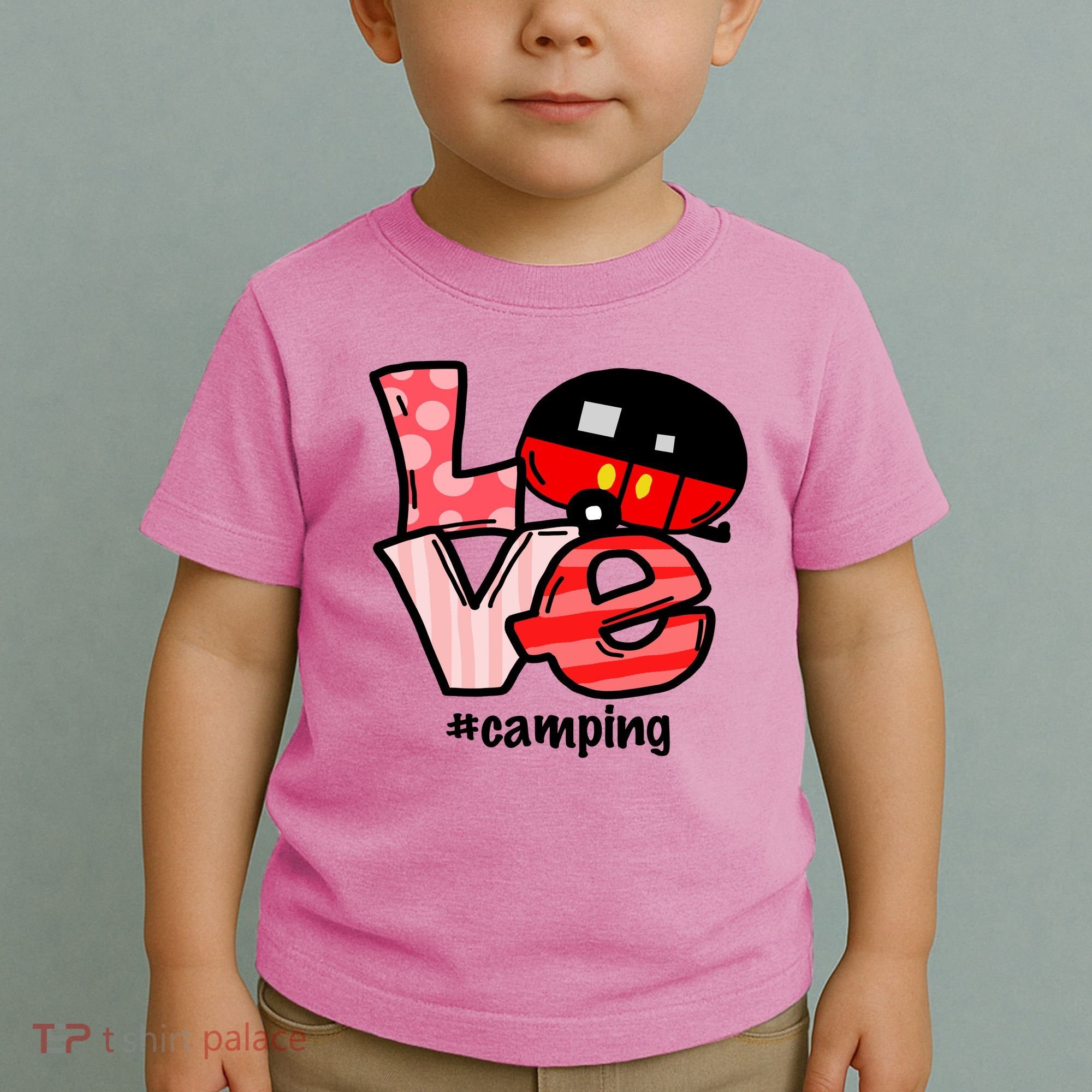 Love Camping Cartoon Toddler T-Shirt