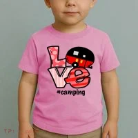 Love Camping Cartoon Toddler T-Shirt thumb 2