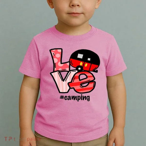 Love Camping Cartoon Toddler T-Shirt