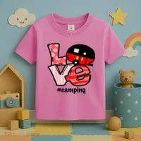 Love Camping Cartoon Toddler T-Shirt thumb 3