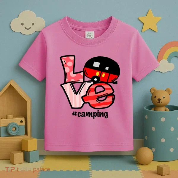 Love Camping Cartoon Toddler T-Shirt