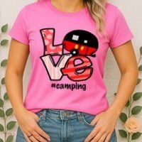 Love Camping Cartoon Women's T-Shirt thumb 2