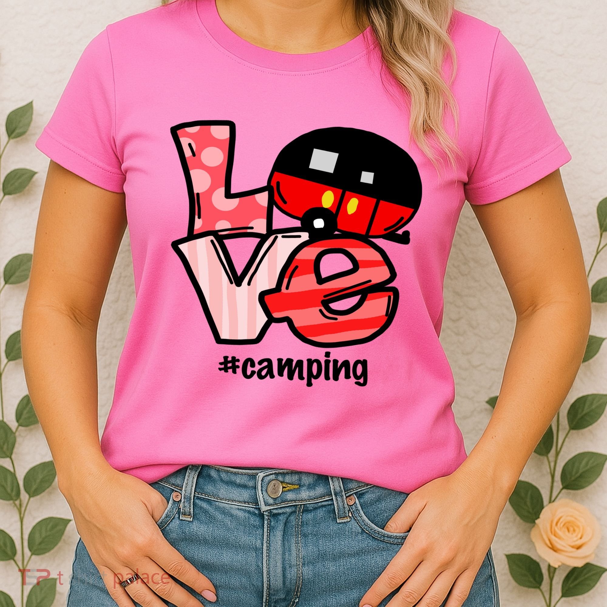 Love Camping Cartoon Women's T-Shirt