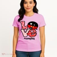 Love Camping Cartoon Women's T-Shirt thumb 4