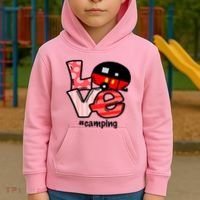Love Camping Cartoon Kids Hoodie thumb 2
