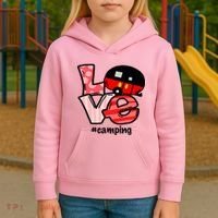 Love Camping Cartoon Kids Hoodie thumb 3