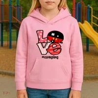 Love Camping Cartoon Kids Hoodie thumb 3
