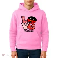 Love Camping Cartoon Kids Hoodie thumb 4