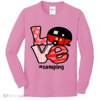 Love Camping Cartoon Kids Long Sleeve Shirt thumb 0