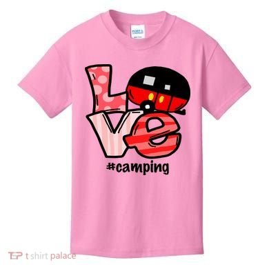 Love Camping Cartoon Kids T-Shirt