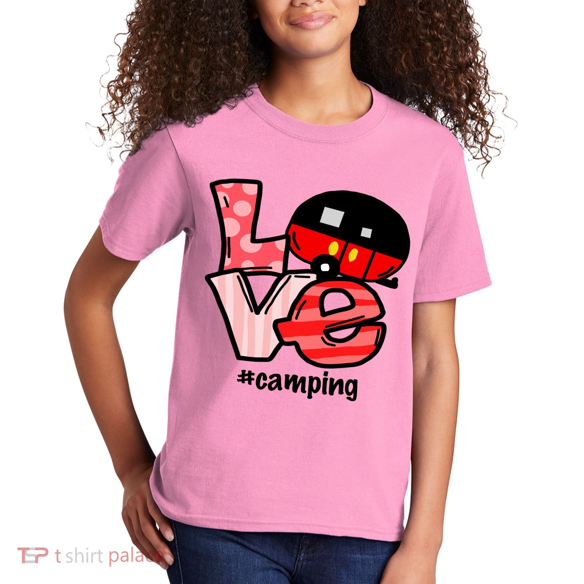 Love Camping Cartoon Kids T-Shirt