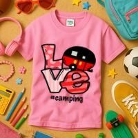 Love Camping Cartoon Kids T-Shirt thumb 3