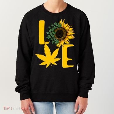 Love Cannabis Sunflower Women's Sweatshirt