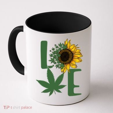 Love Cannabis Sunflower Coffee Mug