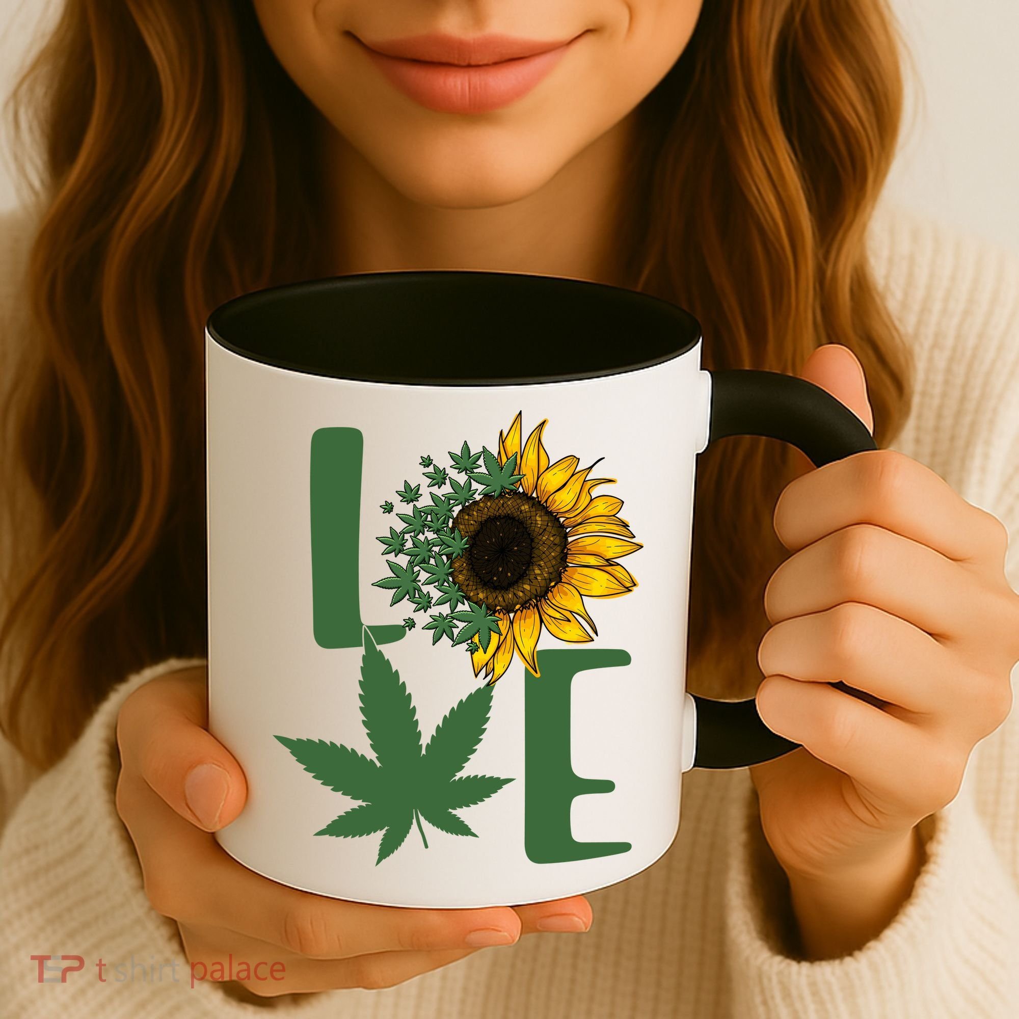 Love Cannabis Sunflower Coffee Mug