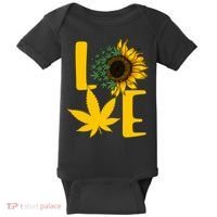 Love Cannabis Sunflower Baby Bodysuit thumb 0