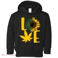 Love Cannabis Sunflower Toddler Hoodie thumb 0
