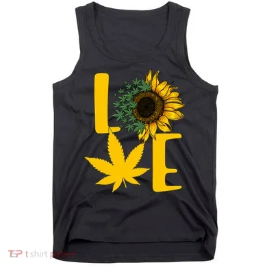 Love Cannabis Sunflower Tank Top