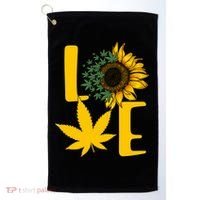Love Cannabis Sunflower Golf Towel thumb 0