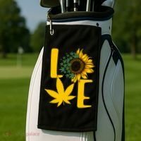 Love Cannabis Sunflower Golf Towel thumb 2