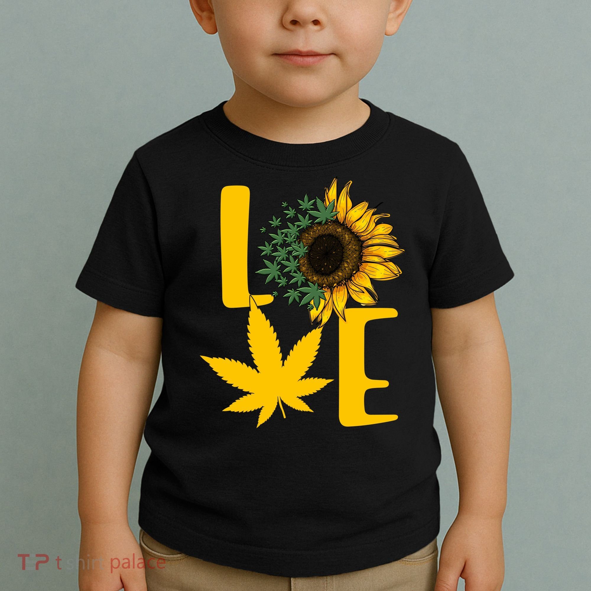 Love Cannabis Sunflower Toddler T-Shirt