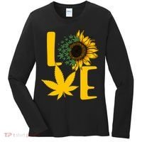 Love Cannabis Sunflower Women's Long Sleeve Shirt thumb 0