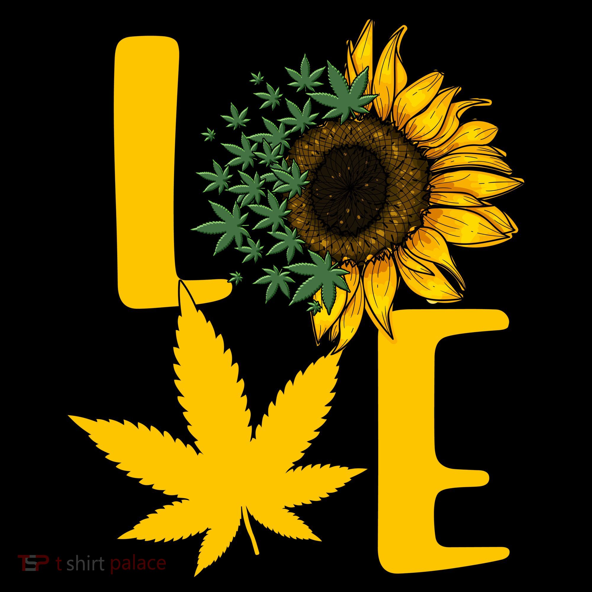 Love Cannabis Sunflower Tote Bag