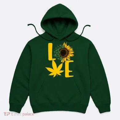 Love Cannabis Sunflower Hoodie