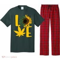 Love Cannabis Sunflower Pajama Set thumb 0