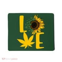 Love Cannabis Sunflower Mousepad thumb 0