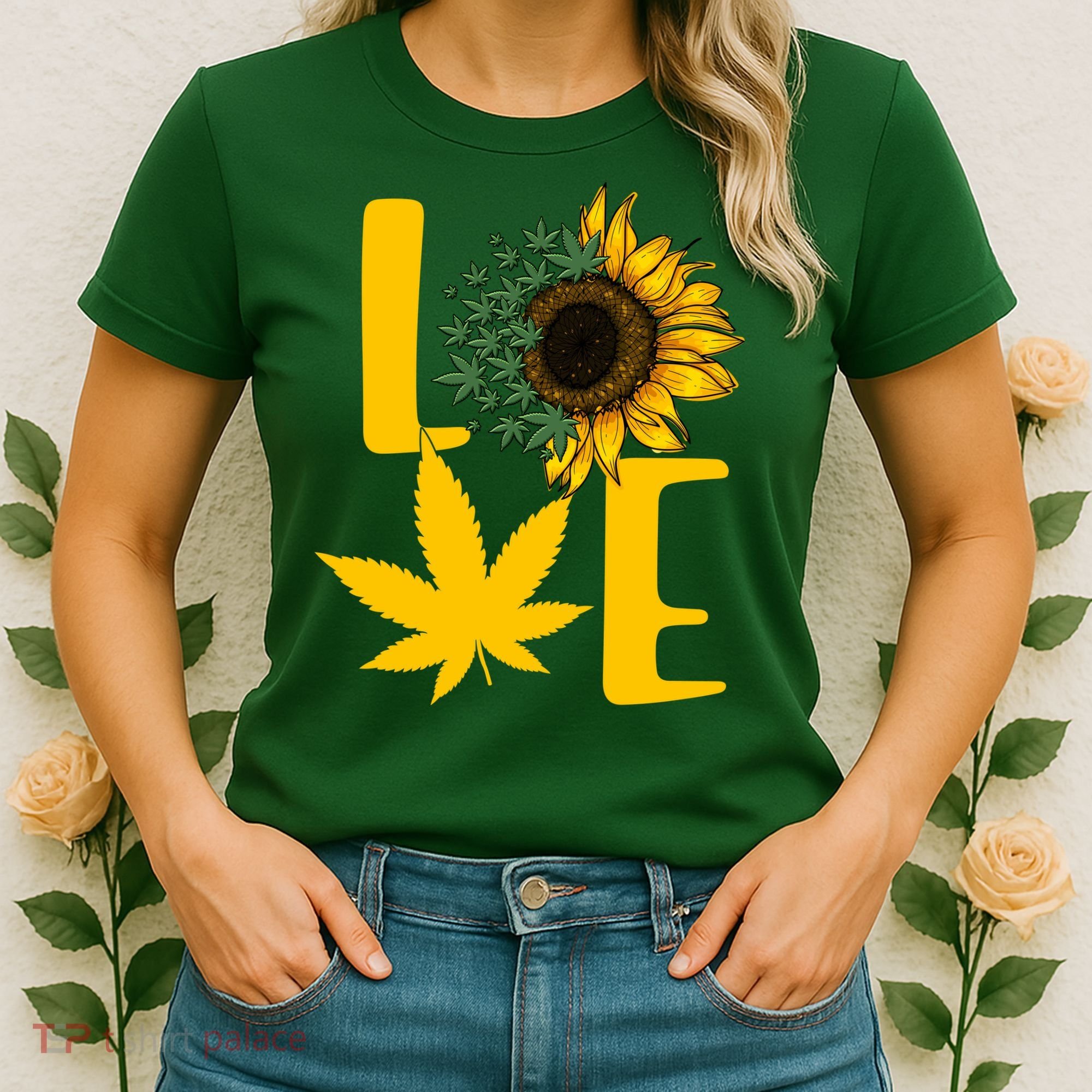 Love Cannabis Sunflower Women's T-Shirt