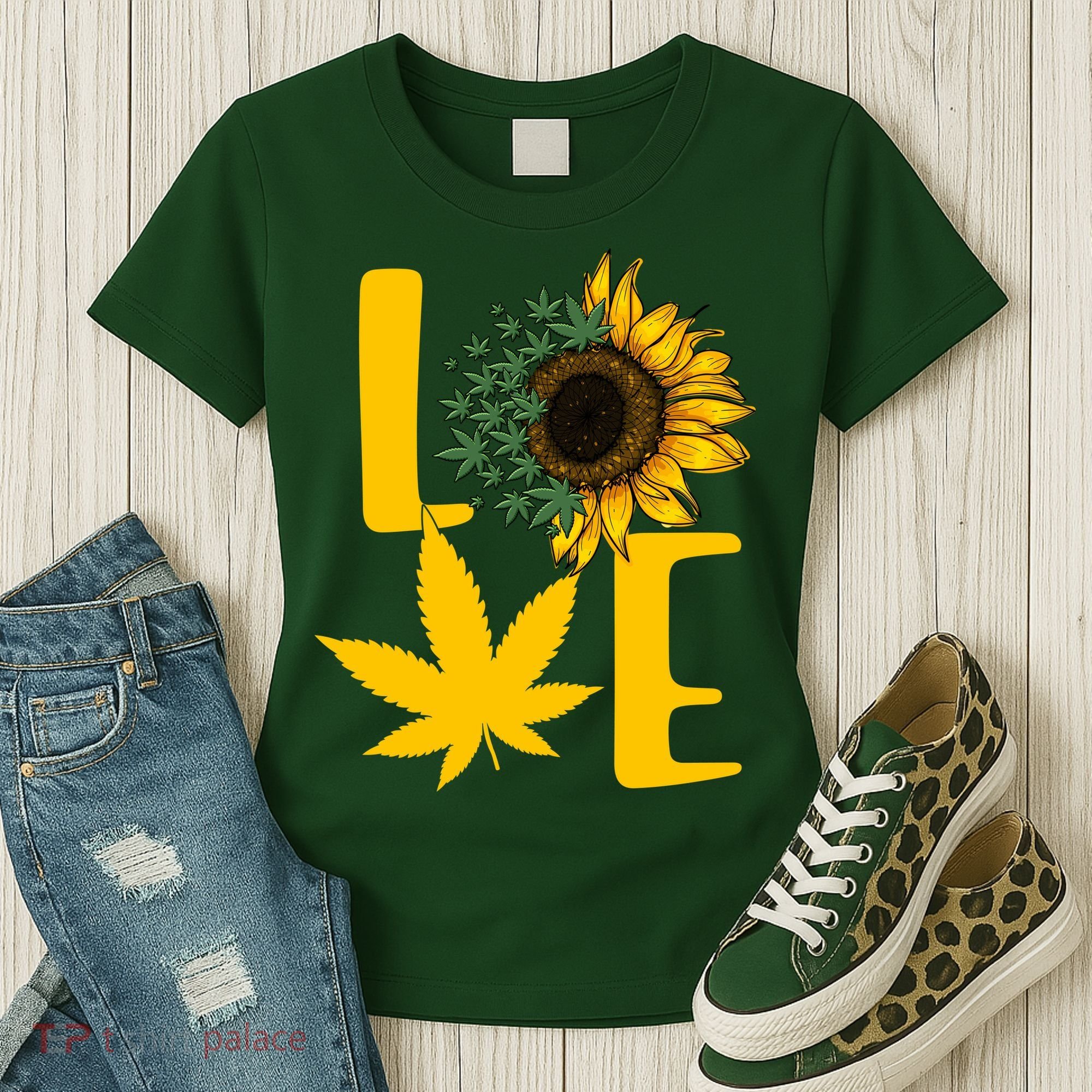 Love Cannabis Sunflower Women's T-Shirt