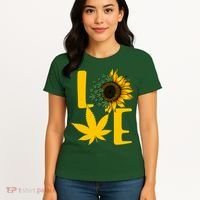 Love Cannabis Sunflower Women's T-Shirt thumb 4