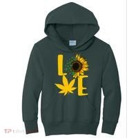 Love Cannabis Sunflower Kids Hoodie thumb 0