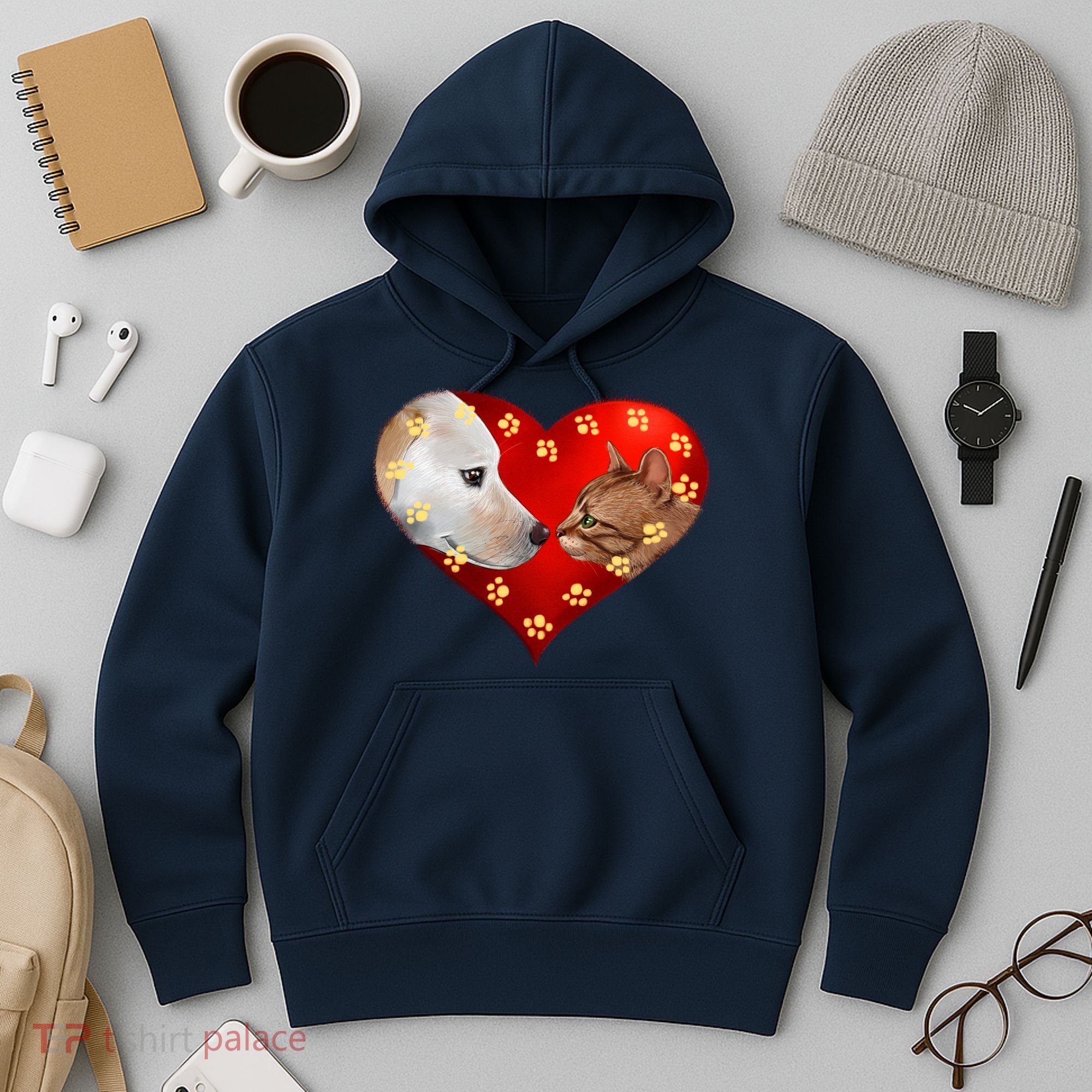 Love Cats and Dogs Hoodie