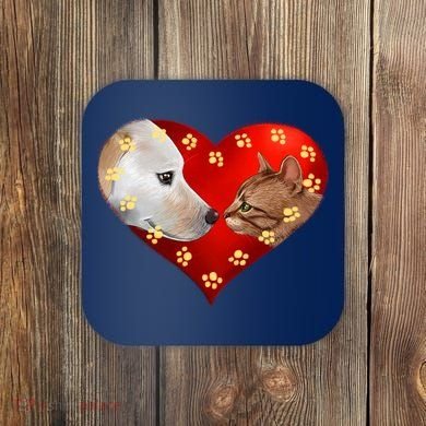 Love Cats and Dogs Coaster