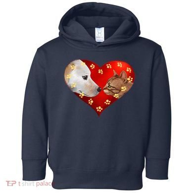 Love Cats and Dogs Toddler Hoodie