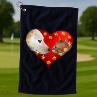 Love Cats and Dogs Golf Towel thumb 1