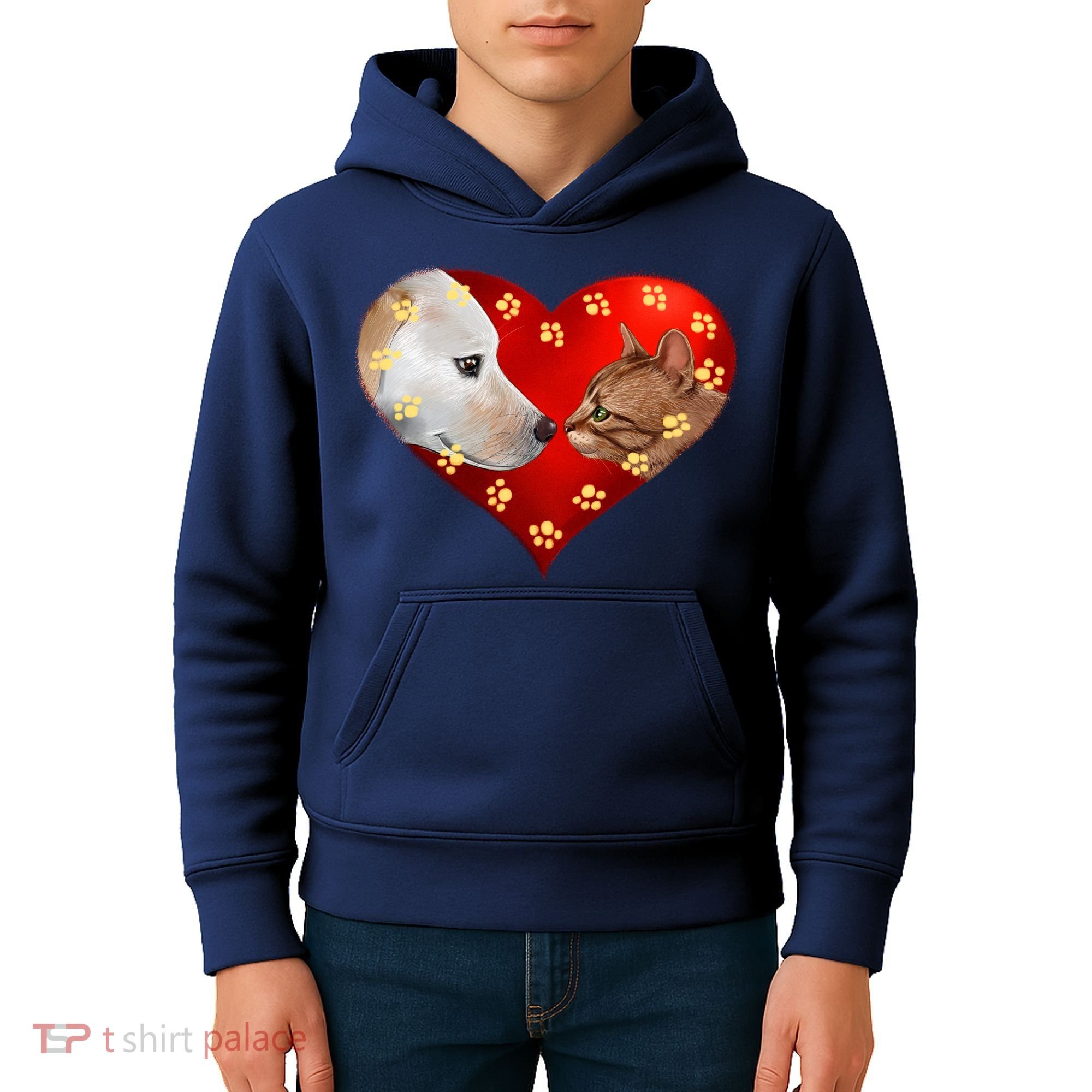 Love Cats and Dogs Kids Hoodie