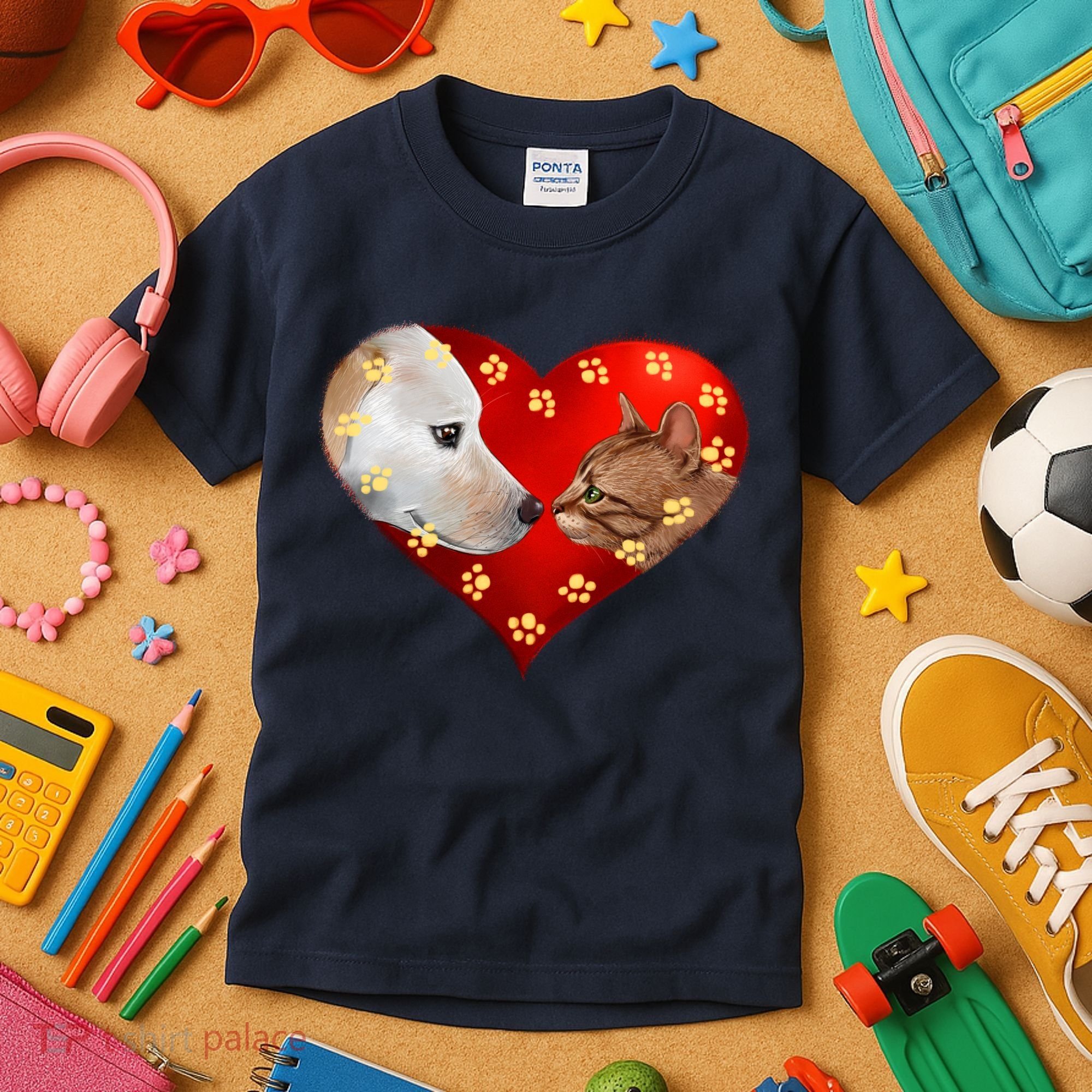 Love Cats and Dogs Kids T-Shirt