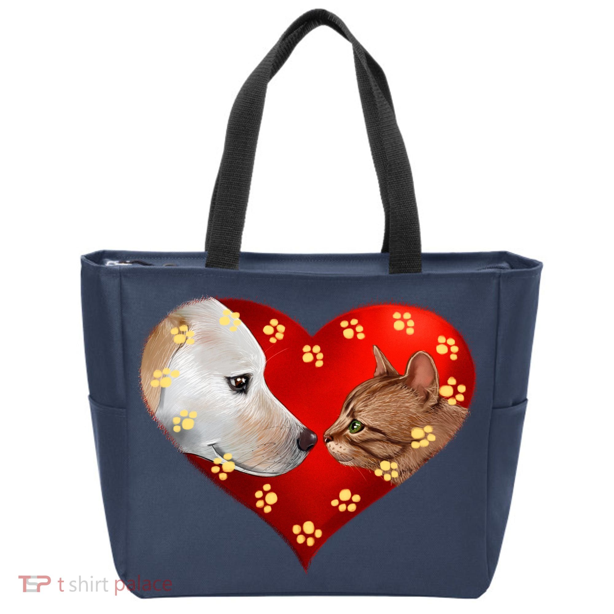 Love Cats and Dogs Tote Bag