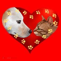 Love Cats and Dogs Santa Hat thumb 1