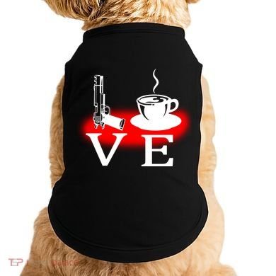 Love Coffee And Guns Doggie Tank