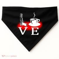 Love Coffee And Guns USA-Made Doggie Bandana thumb 0