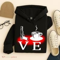 Love Coffee And Guns Hoodie thumb 4