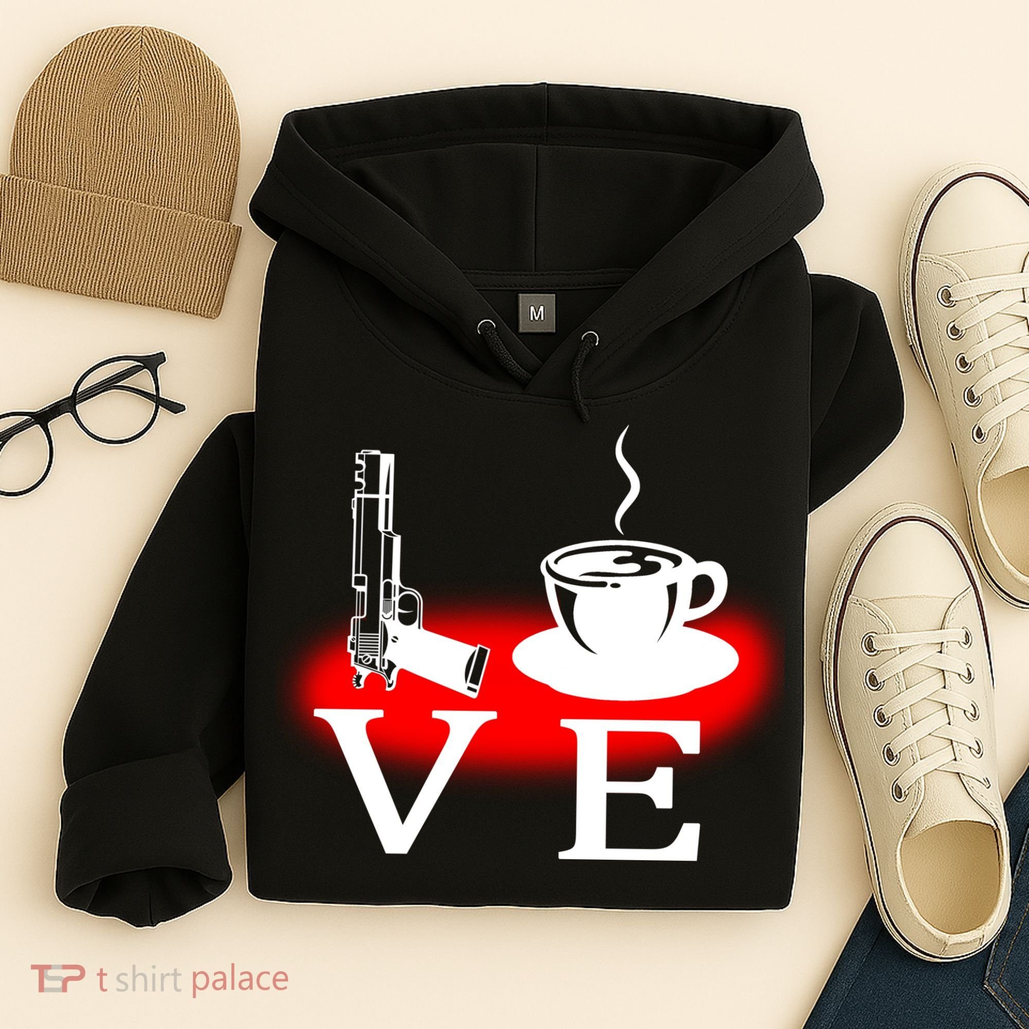 Love Coffee And Guns Hoodie